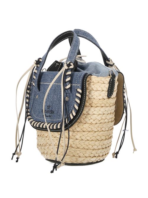 HABANERA HANDBAG IN DENIM AND STRAW CUBA LAB | 6PWHABAD100VAXB999